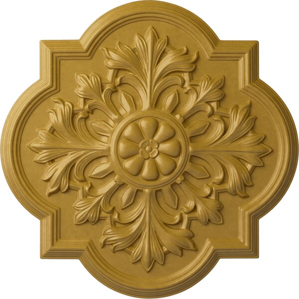 Ekena Millwork Bonetti Ceiling Medallion (Fits Canopies up to 5 1/8"), Hnd-Painted Iridescent Gold, 20"OD x 1 3/4"P CM20BOIGS - main